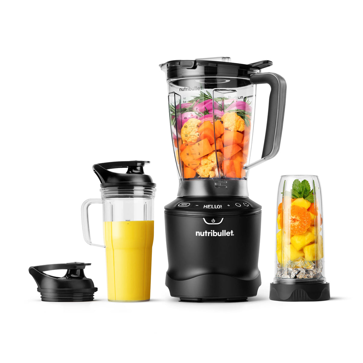 NutriBullet - SmartSense Blender Combo, 5-speed blender, 1400 Watt. Black - Matte Black