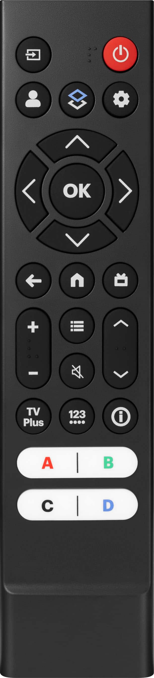 OK  
TV Plus  
123  
i  
A | B  
C | D