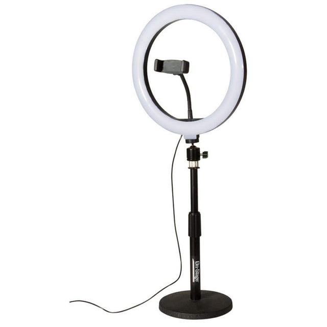 Front. On Stage Stands - On-Stage VLD360 10" LED Ring Light Kit.