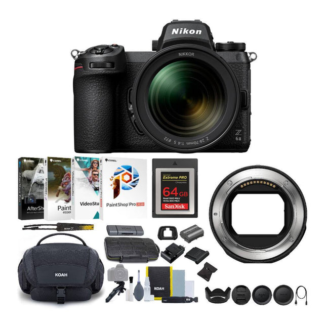 Nikon NIKKOR $72 2 5 1:4 24-70mm Z 6II

Painter 1 AfterSh CORI EE COEL

VideoStu PaintShop Pro 220 Paint esser Snta Extreme PRO - 64 GB - SanDisk

UOHUX*K - KORNS KOAH KOAH ece 9