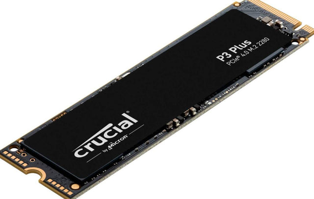 Front. Crucial - P3 Plus 1TB Internal SSD PCIe Gen 4 x4  NVMe - Black.
