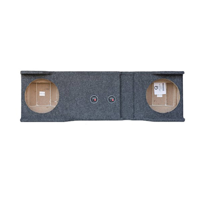 Front. QPower - Q Power Dual 10" Subwoofer Enclosure, Underseat Sub Box for Chevy HD 2001-2006 - CHARCOAL GREY.
