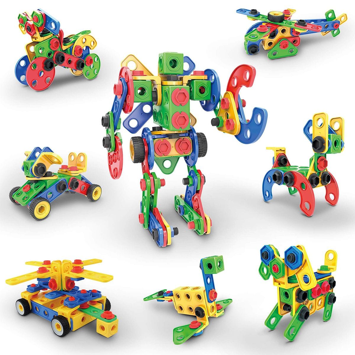 PicassoTiles - PICASSO-TILES 152 PC Construction Building Engineering Set, STEM Toys for Kids 3+ - Multicolor