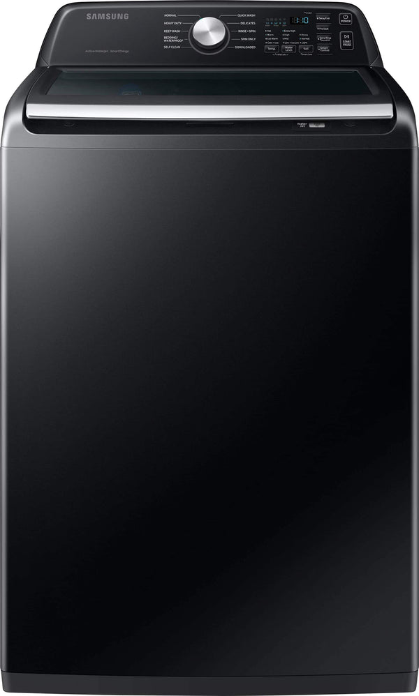 Samsung - 4.7 Cu. Ft. High-Efficiency Smart Top Load Washer with Active WaterJet - Black