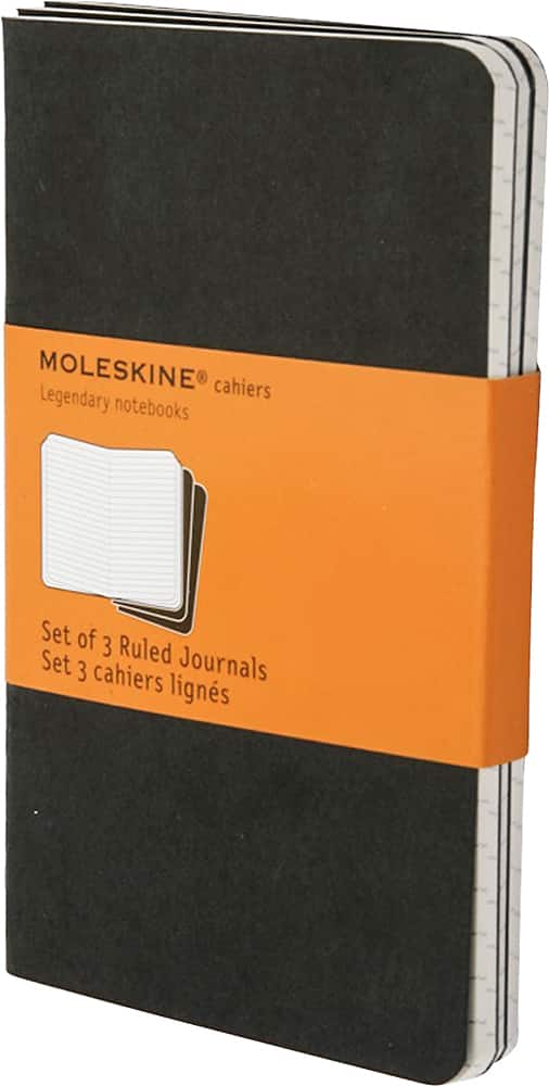 Front. Moleskine - Ruled Cahier journal - Black.