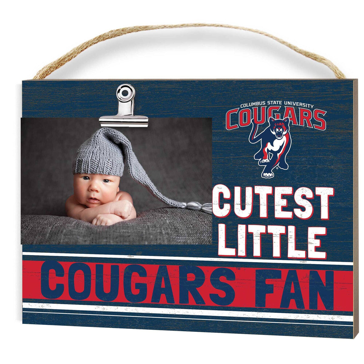 Jardine - Columbus State Cougars 8" x 10" Cutest Little Fan Team Logo Clip Photo Frame - Blue