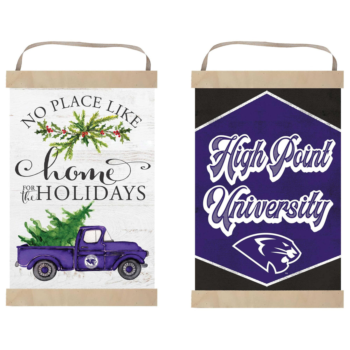 Jardine - High Point Panthers 12" x 20" Reversible Banner Sign - White