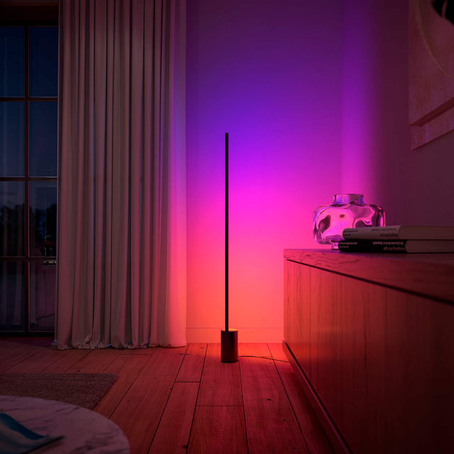 Front. Philips - Hue Gradient Signe Floor Lamp - Black.