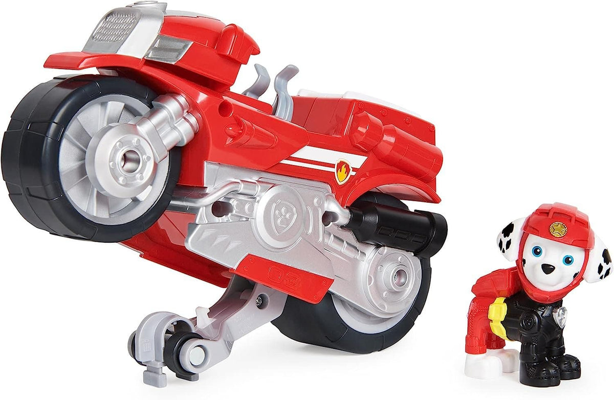 Paw Patrol - Moto Pups Marshall Deluxe Pull-Back Motorcycle Vehicle with Figure for Ages 3+ - Red