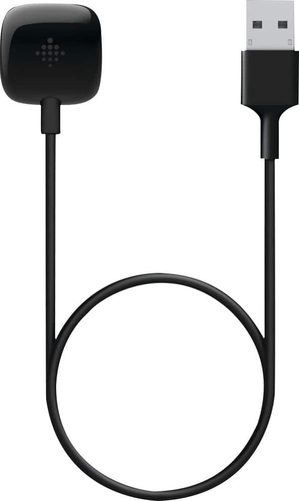 Angle. Google - Fitbit Sense & Versa Charging Cable - Black.