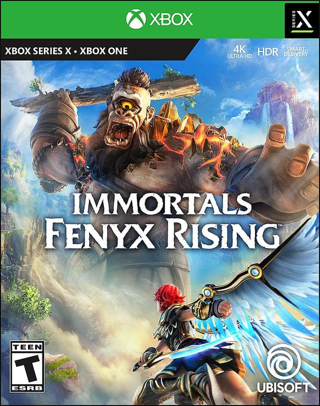 XBOX SERIES X  
XBOX SERIES X  
XBOX ONE  
4K  
HDR  
SMART DELIVERY  
ULTRA HD  
IMMORTALS FENYX RISING  
TEEN  
ESRB  
UBISOFT