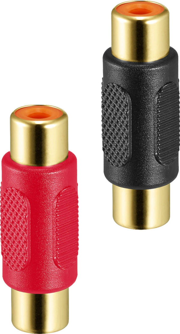 Best Buy essentials™ - RCA Coupler (2-Pack) - Black