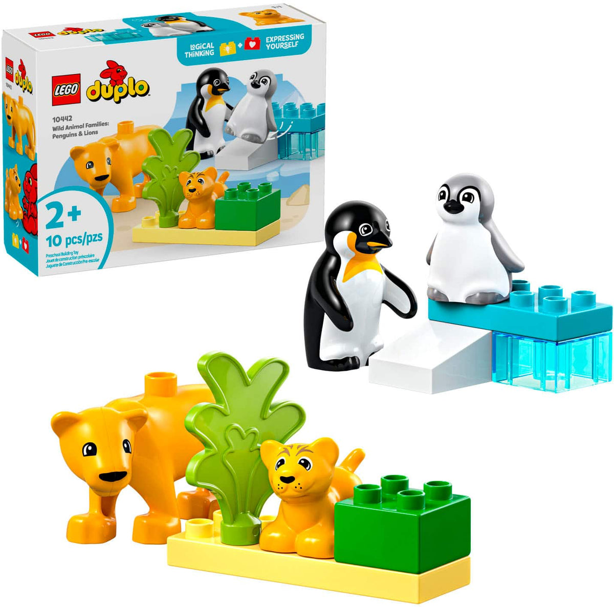 LEGO - DUPLO Town Wild Animal Families Penguins & Lions Building Toy 10442