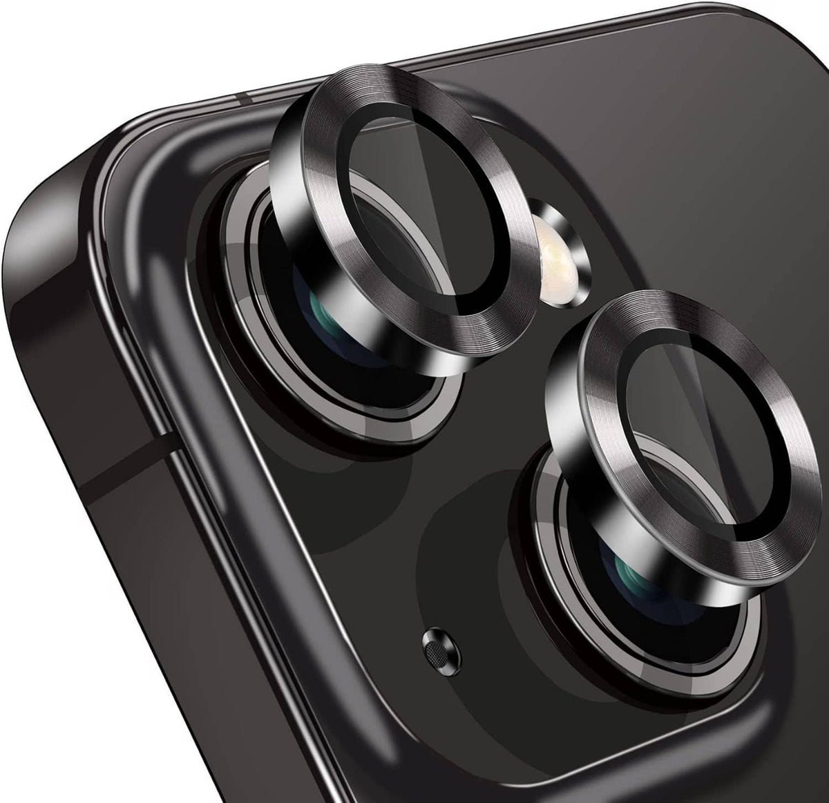 Entronix - Luxury Metal Camera Lens Protector for iPhone 15/15 Plus - Green