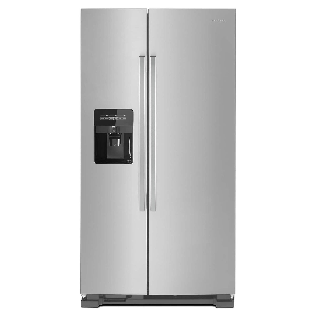 Amana - 34 in. Wide 21.4 cu. ft. Side-by-Side Refrigerator - Stainless Steel