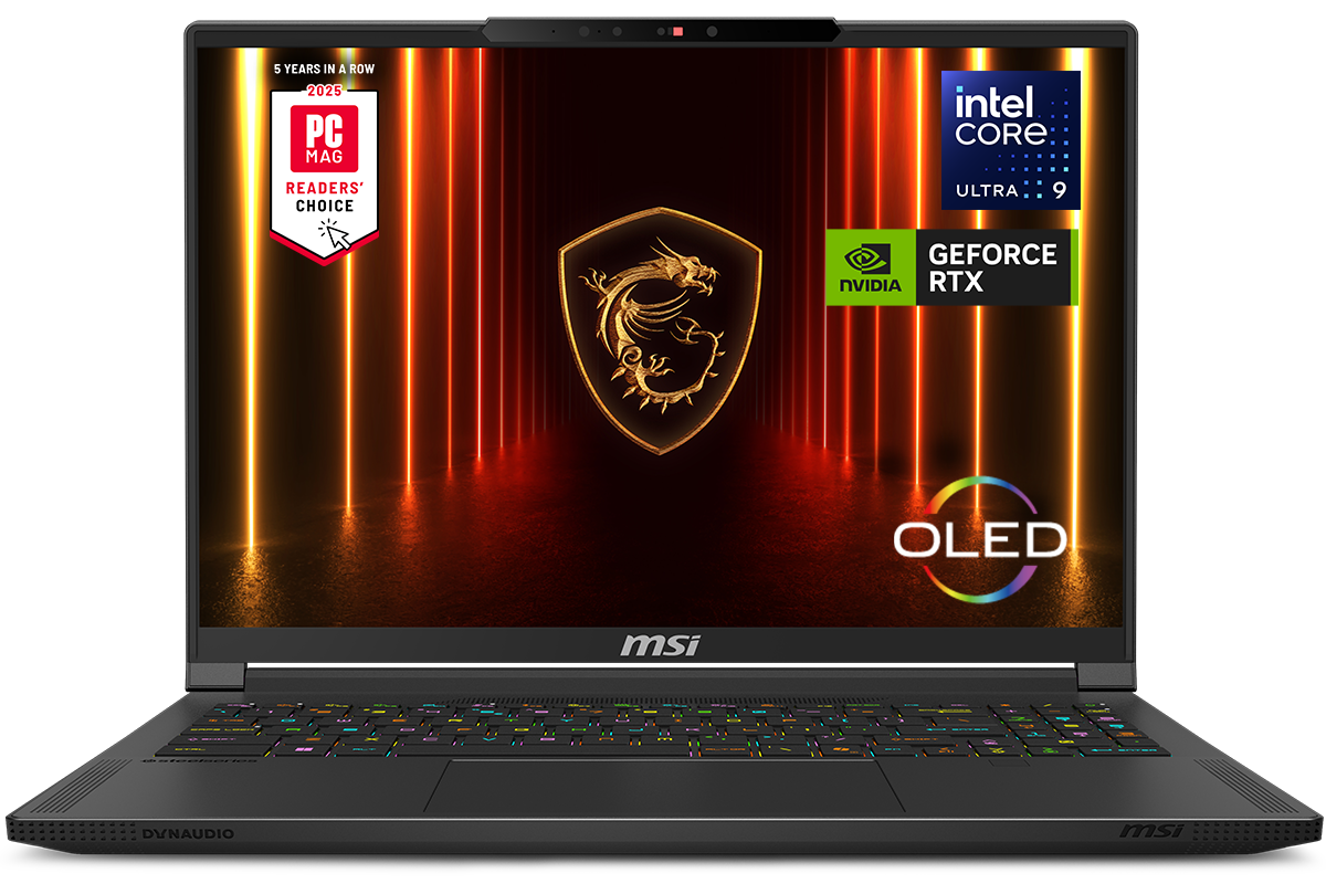 MSI - Stealth 16 AI 16" 240Hz QHD+ OLED Gaming Laptop - Intel U9-285H - NVIDIA GeForce RTX 5070 - 32GB Memory - 1TB SSD - Core Black