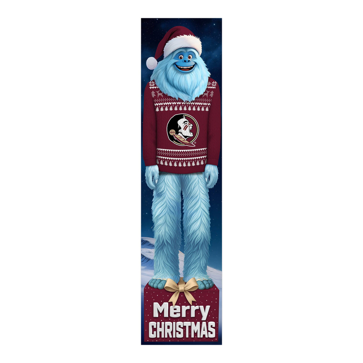 Fan Creations - Florida State Seminoles 48" Yeti Christmas Leaner - Multicolor
