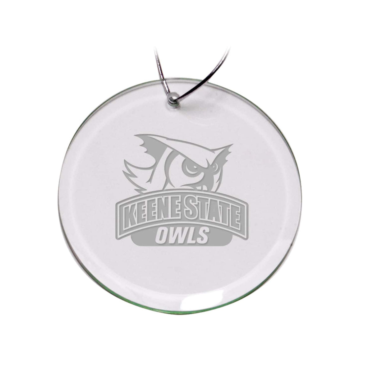 Jardine - Keene State Owls 3'' Round Glass Ornament - Multicolor