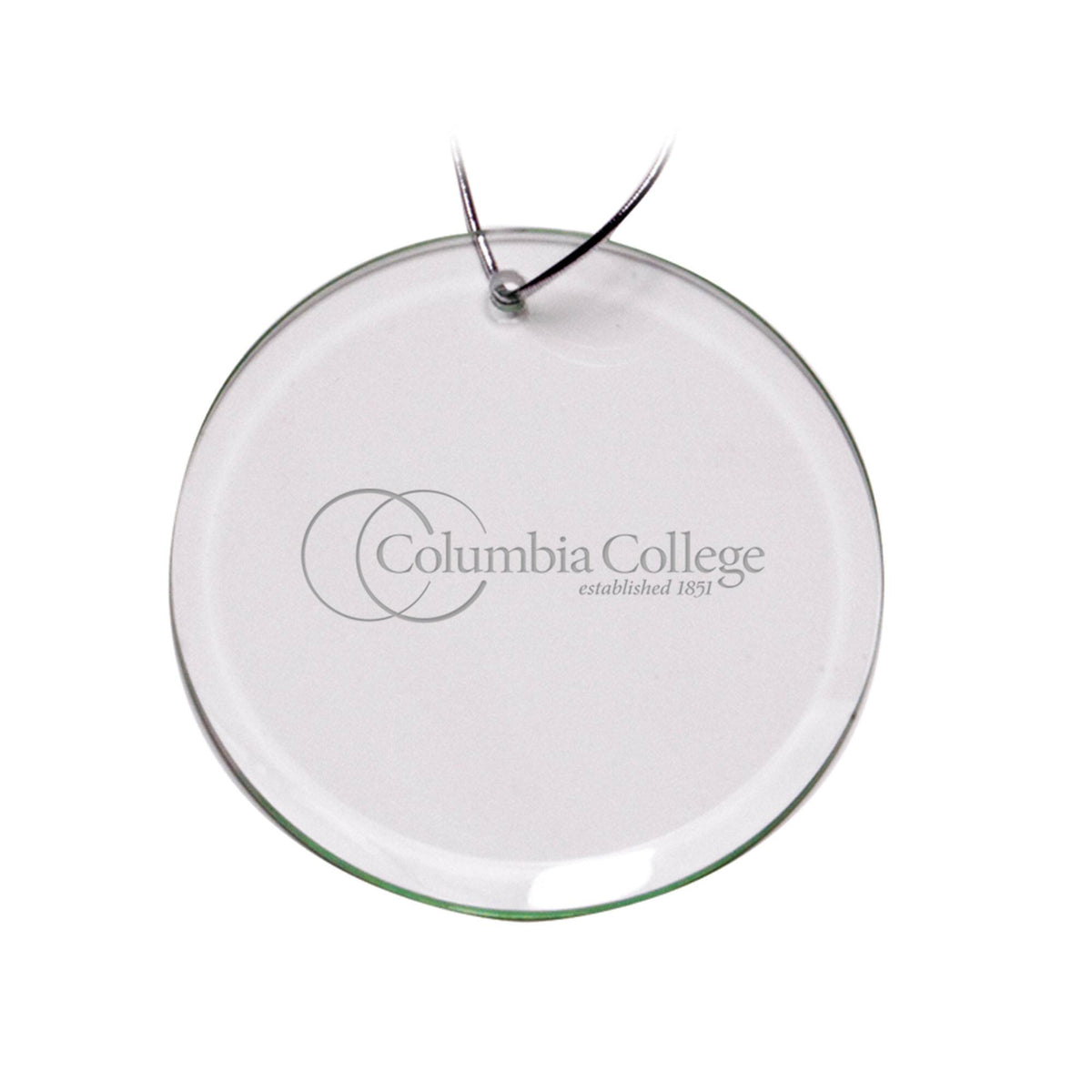 Jardine - Columbia College of Missouri Cougars Team Logo 3'' Round Glass Ornament - Multicolor