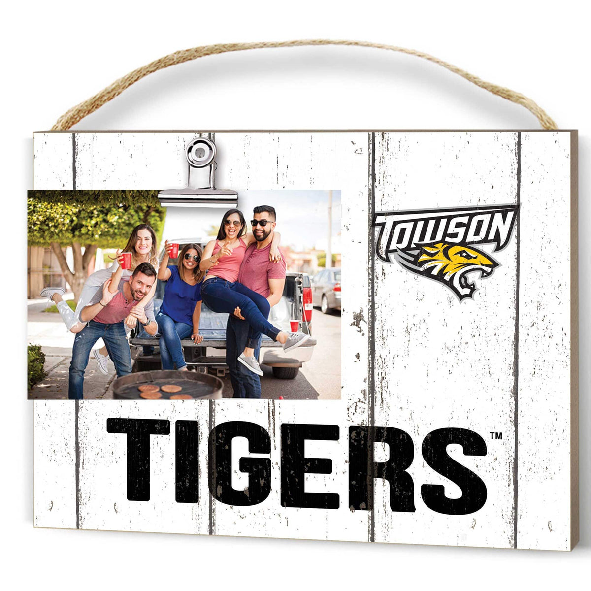 Jardine - Towson Tigers 8" x 10" Weathered Clip It Frame - White