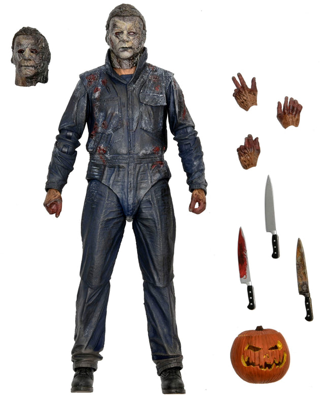 Front. NECA - Halloween Ends (2022) 7" Scale Action Figure Ultimate Michael Myers.