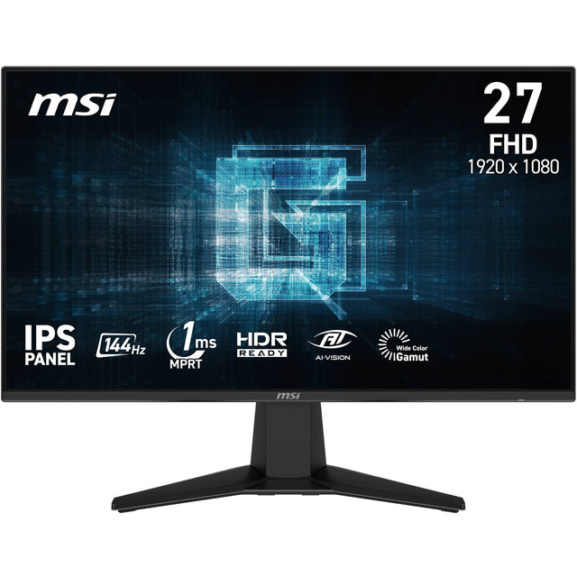MSI 27" FHD 1920 x 1080 IPS Panel 144Hz 1ms MPRT HDR Ready AI Vision Wide Color Gamut