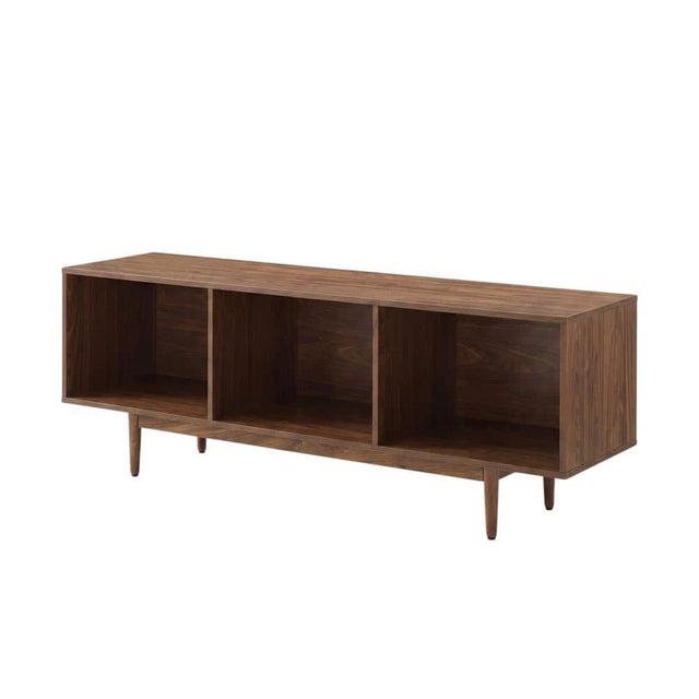 Front. Crosley Furniture - Liam Large Record Player Stand With Vinyl Storage - Walnut.