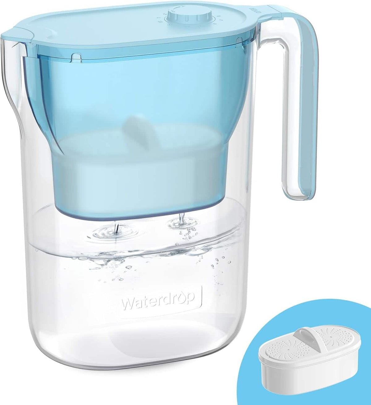 Waterdrop - WD-PT-05B-L Water Filter Pitcher, 200-Gallon Long-Life - Blue
