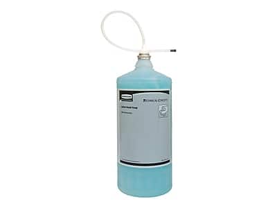 Front. RubberMaid - Liquid Hand Soap Refill for OneShot Dispenser, Floral Scent, 4/Carton - Blue.