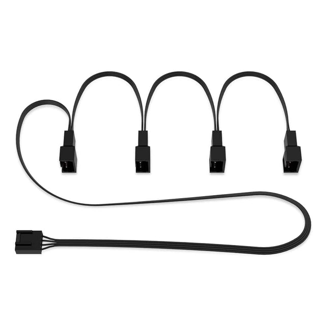 Front. Arctic - Arctic ACCBL00007A 4-Pin PWM Fan Splitter Cable - PST Extension-Cable for 4 Case Fans, Adapter, PC - Black.