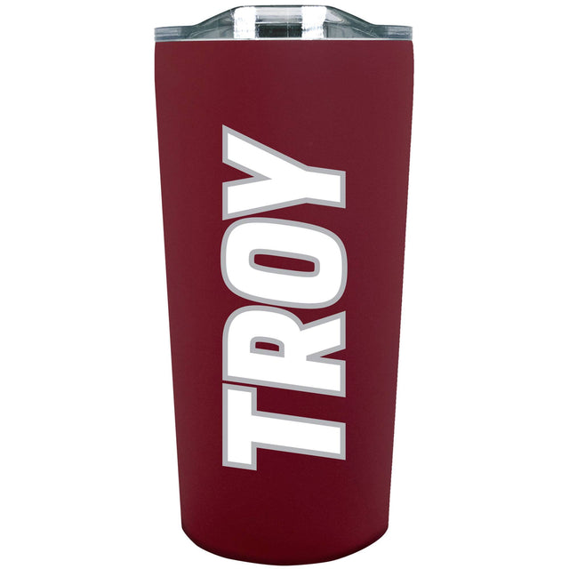 Front. The Fanatic Group - Troy University Trojans 18oz. Stainless Steel Soft Touch Tumbler - Multicolor.
