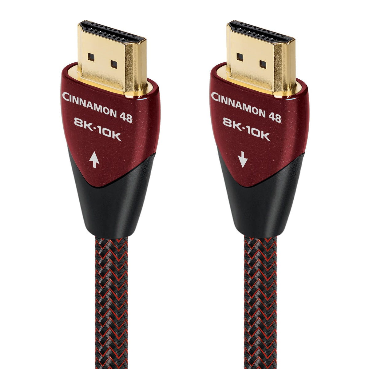 AudioQuest - Cinnamon 48 9.8' 4K-8K-10K 48Gbps In-Wall Rated HDMI Cable - Red on Black