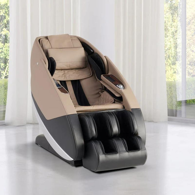 Front. Human Touch - Novo Flex 4D Zero Gravity Massage Chair with Heat, S/L Track & Full Body Massage - Brown.