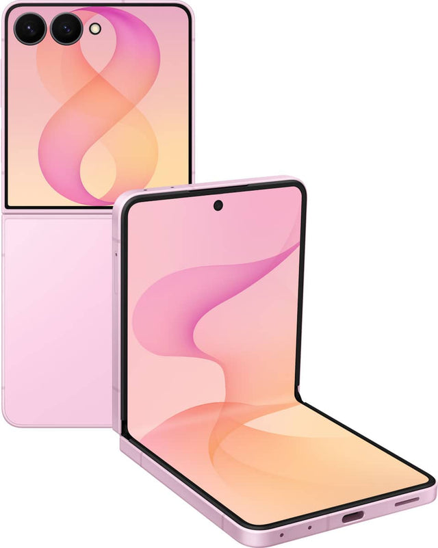 Front. Samsung - Galaxy Z Flip8 256GB (Unlocked) - Pink.