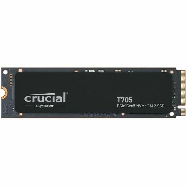 Crucial - T705 2 TB Solid State Drive - M.2 2280 Internal - PCI Express NVMe (PCI Express 5.0 x4) - Desktop PC