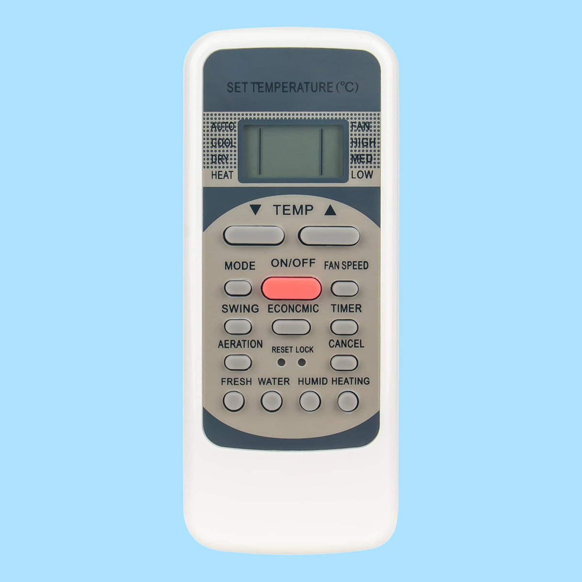 ALLIMITY - R51C Replacement Remote, Fit for Midea Air Conditioner R51/E R51/CE R51D/E R51M/E R51M/CE R51M/BGE RG51M5/(C)EU RG51M5 - Black