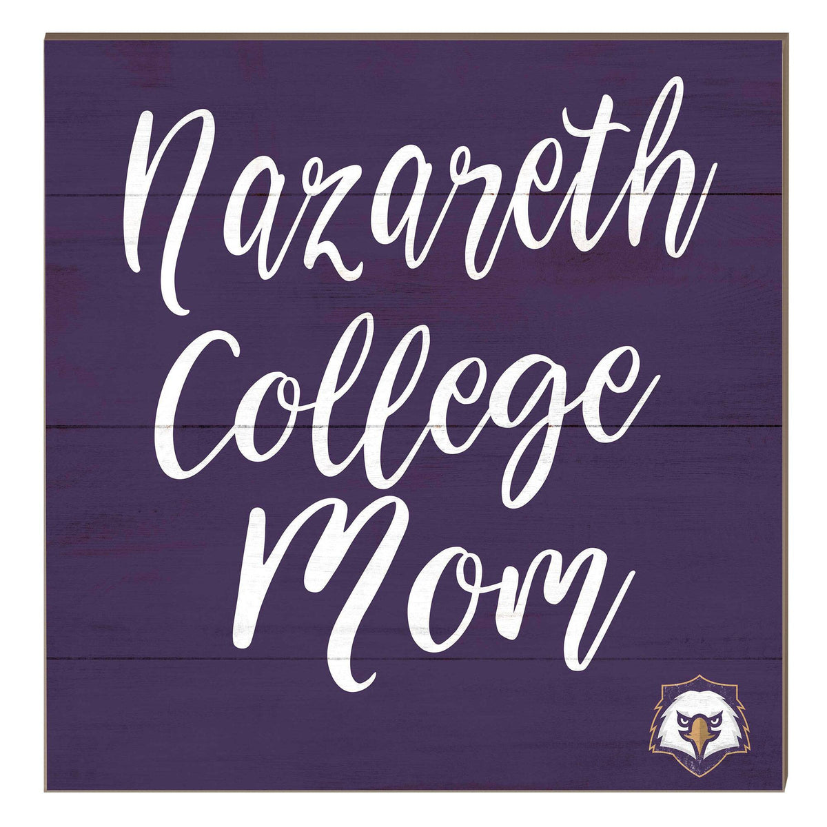 Jardine - Nazareth College Golden Flyers 10" x 10" Mom Plaque - Purple
