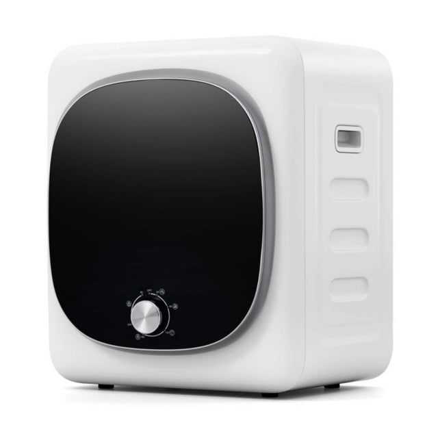 Front. LUCKY ONE - Portable Clothes Dryer 800W 1.5 cu.ft with Stainless Steel Tub - Wall Mount Freestanding - White.