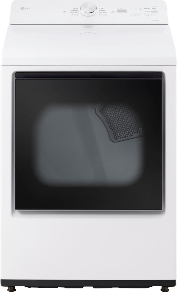 LG - 7.3 Cu. Ft. Smart Electric Dryer with Sensor Dry - Alpine White