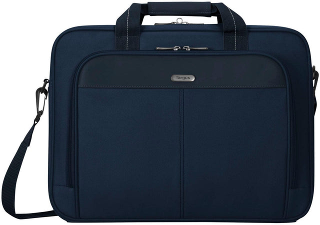 Front. Targus - 15–16” Classic Slim Briefcase - Blue.
