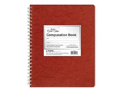 Gold Tone  
Computation Book  
Fine quality reproduction paper  
24 Numerated Sheets  
TOPS