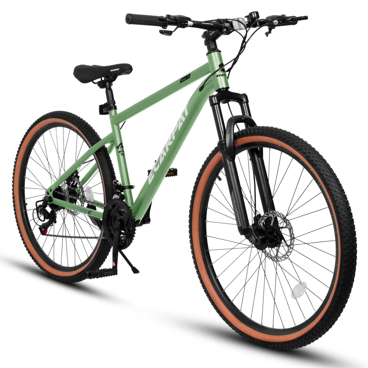 Anysun - 27.5 Inch Mountain Bike for Teenagers -Durable High Carbon Steel Frame,For School Commuting & Outdoor Riding - Green
