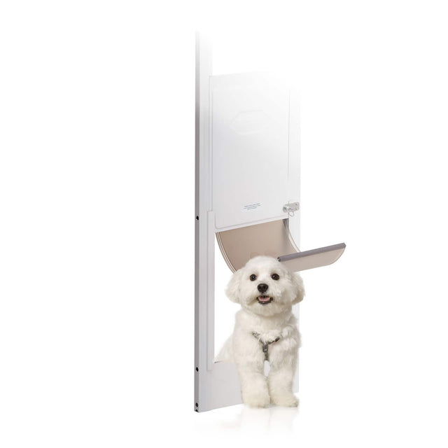 Front. VEVOR - Dog Door for Sliding Glass Door, 75 7/8"-80 11/16" Adjustable Height Doggy Door for Sliding Doors.