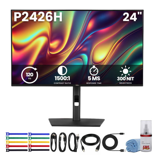 P2426H  
24"  
120 Hz  
1500:1 Contrast Ratio  
5 MS Response Time  
300 NIT Brightness  
LCD Screen Cleaner