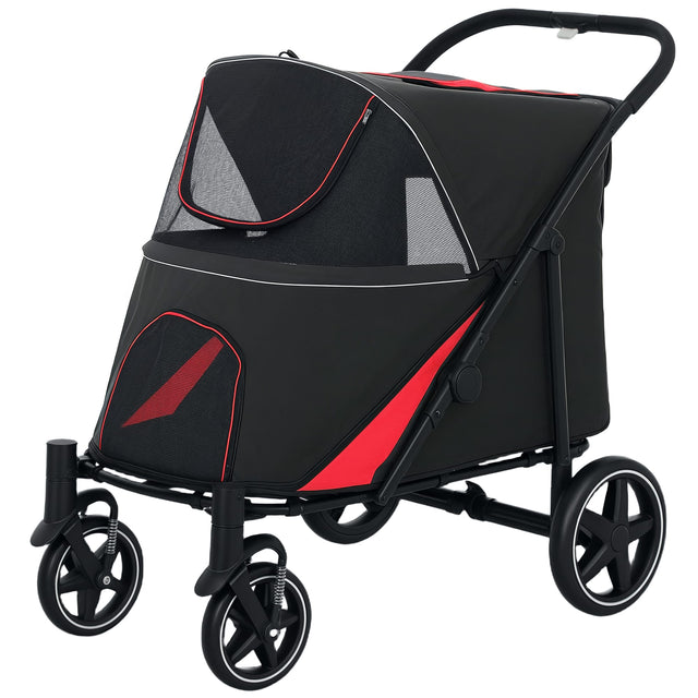 Front. Pawhut - Foldable Dog Stroller for M, L Dogs.