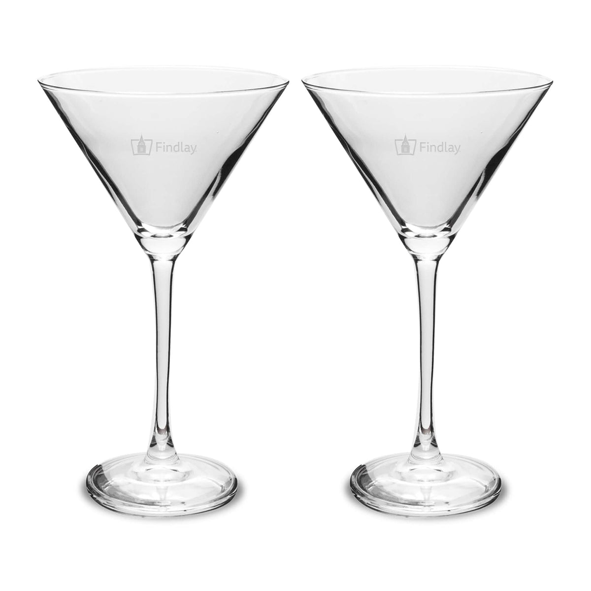 Jardine - Findlay Oilers Two-Piece Traditional 10oz. Martini Glass Set - Multicolor