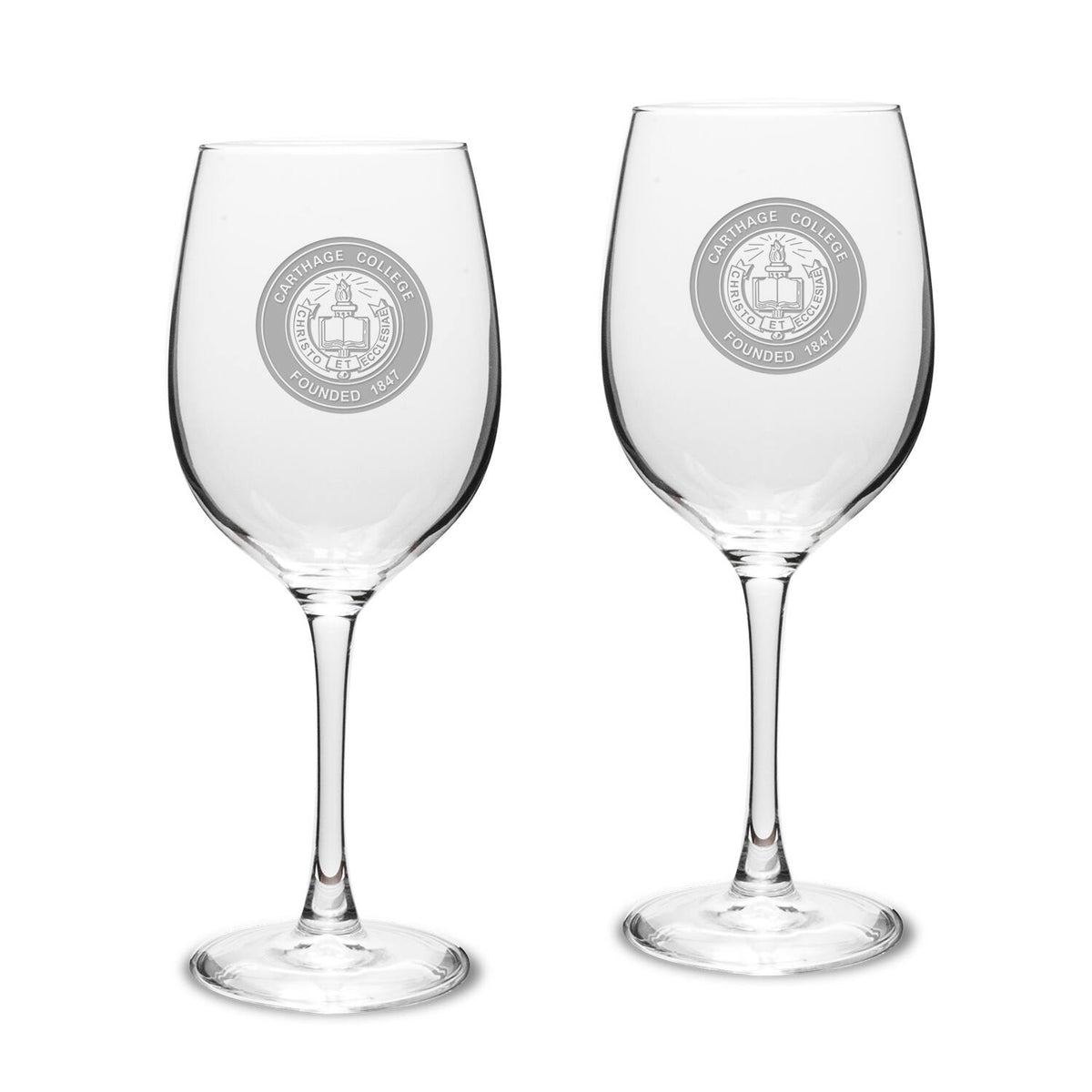 Jardine - Carthage Firebirds 16oz. Two-Piece Traditional White Wine Glass Set - Multicolor