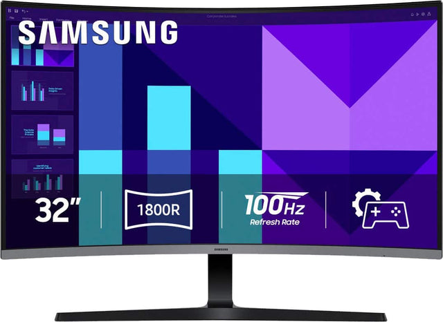 Corporate success at home with Samsung 8040 monitor-driven gaming. 32" 1800R 100Hz refresh rate + Samsung.