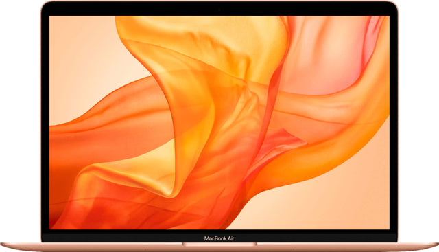 Front. Apple - MacBook Air 13.3" Laptop with Touch ID - Intel Core i3 - 8GB Memory - 256GB Solid State Drive - Gold.