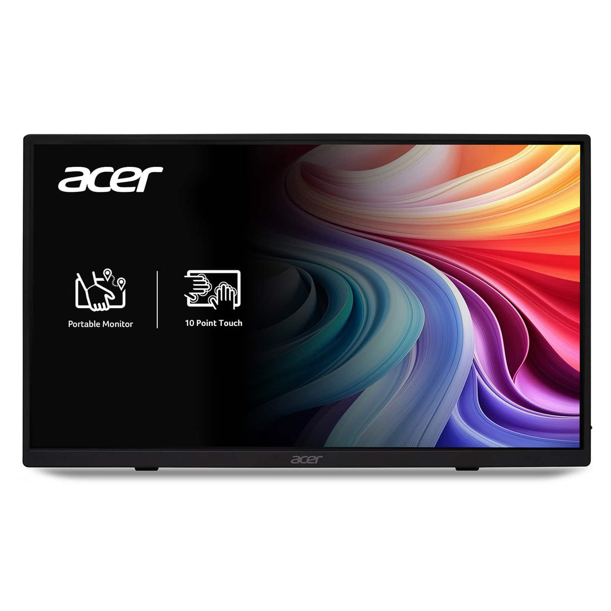 Acer - 15.6" LCD FHD 60Hz Adaptive Sync IPS Portable Touch Monitor (USB Type-C, Mini HDMI & Micro USB) - Black